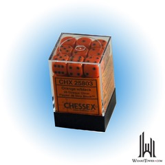 Opaque - 12mm Dice Block - Orange / black